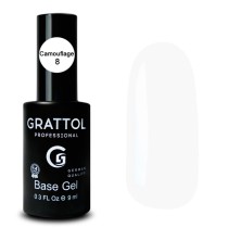 Camouflage 08  9ml Камуфлирующая база для гель-лака Grattol Rubber Base Camouflage 08  9ml Камуфлирующая база для гель-лака Grattol Rubber Base