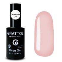 Camouflage 16  9ml Камуфлирующая база для гель-лака Grattol Rubber Base Camouflage 16  9ml Камуфлирующая база для гель-лака Grattol Rubber Base