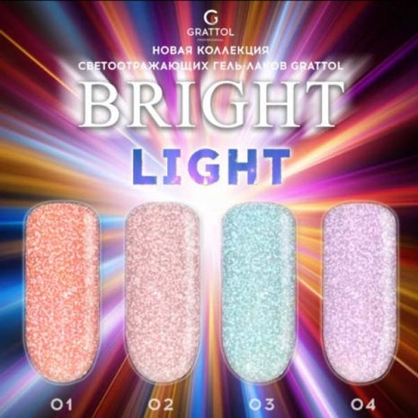 Гель-лак Светоотражающий Grattol Color Gel Polish Bright Light 01, 9 мл