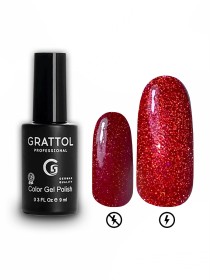 Гель-лак Светоотражающий Grattol Color Gel Polish Bright Neon 06, 9 мл