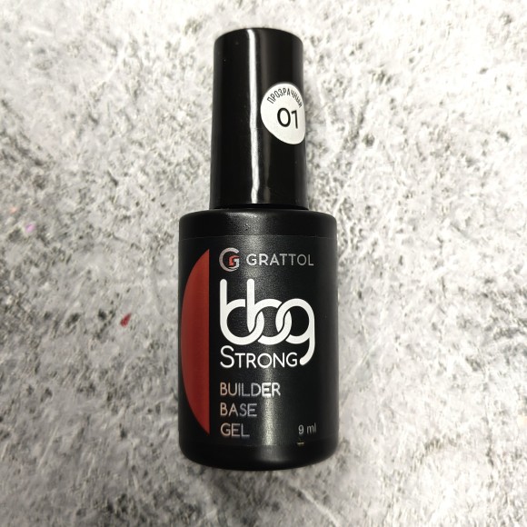 Grattol Builder Base Gel Strong  01  Прозрачный  9 ml