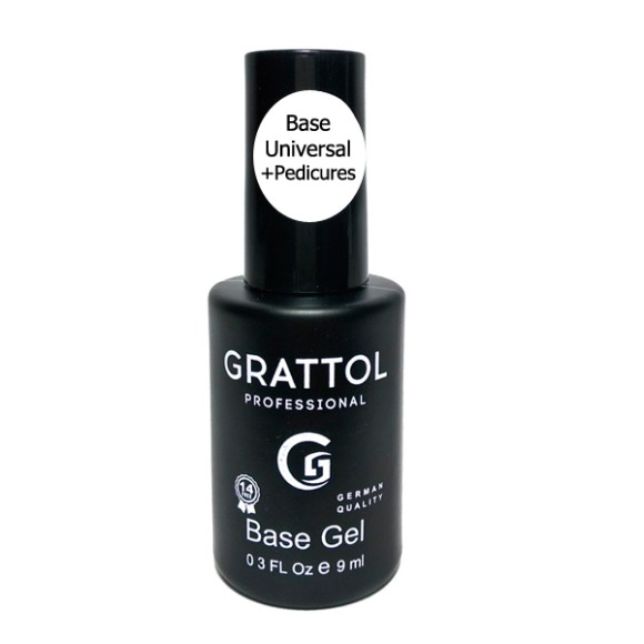 Universal+Pedicures Rubber Base База Каучуковая для гель-лака Grattol ( 9 мл )