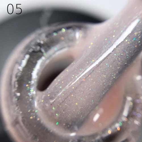 Glitter 05  9ml Каучуковая база для гель-лака Grattol Rubber Base Glitter No Hema Glitter 05  9ml Каучуковая база для гель-лака Grattol Rubber Base Glitter No Hema