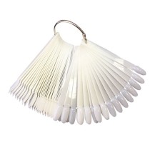 Палитра Веер на кольце миндаль, белая, 50 типс Палитра Веер на кольце миндаль, белая, 50 типс