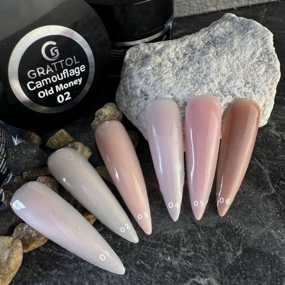 ( 15 мл ) Жесткий гель Grattol Camouflage Gel Old Money 05