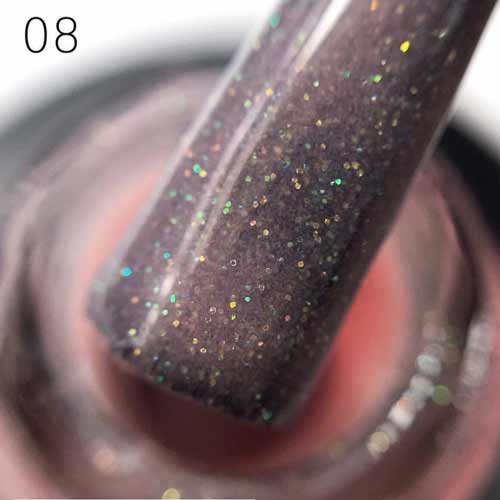 Glitter 08 9ml Каучуковая база для гель-лака Grattol Rubber Base Glitter No Hema Glitter 08 9ml Каучуковая база для гель-лака Grattol Rubber Base Glitter No Hema