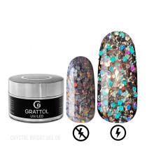 ( 15 мл ) Гель с светоотражающим крупным глиттером Grattol Gel Crystal Bright 06
