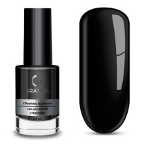Лак для стемпинга Grattol 02 Black, 6,5 мл Лак для стемпинга Grattol 02 Black, 6,5 мл