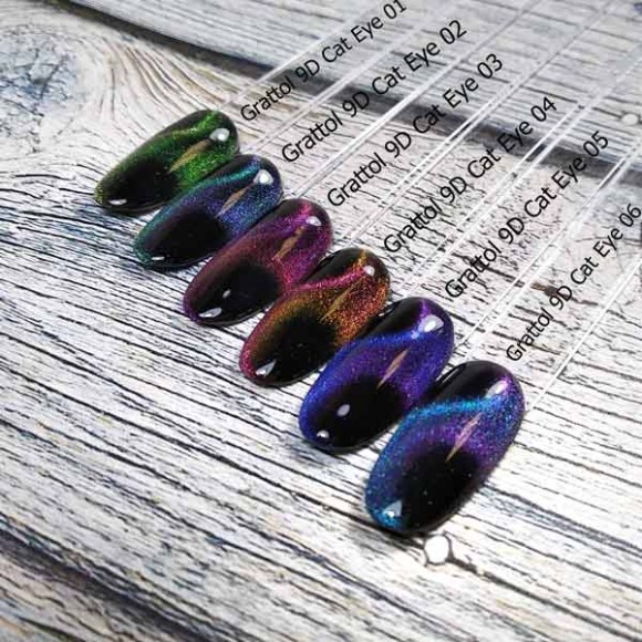 Гель-лак Grattol 9D Cat Eye 05, 9 мл