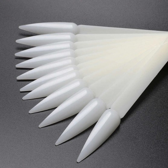 Палитра Веер на кольце СТИЛЕТ, белая, 50 типс