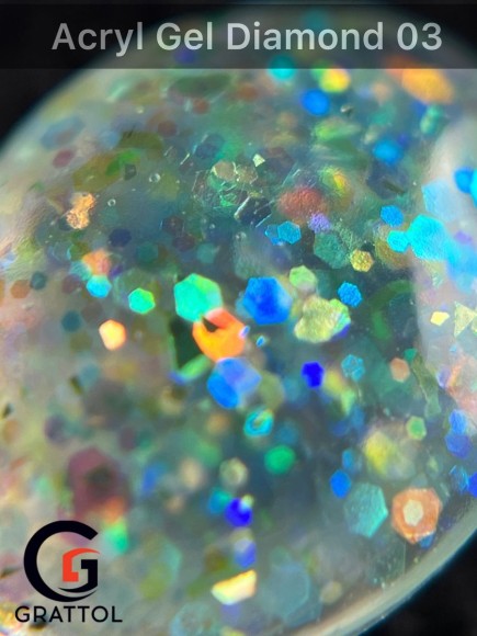 Акрил-гель Grattol Acryl Gel Diamond 3, 30 мл Акрил-гель Grattol Acryl Gel Diamond 3, 30 мл