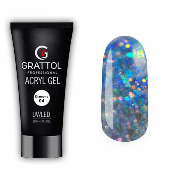 Акрил-гель Grattol Acryl Gel Diamond 4, 30 мл Акрил-гель Grattol Acryl Gel Diamond 4, 30 мл