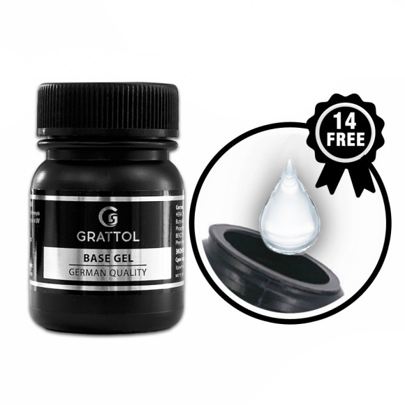 ( 50 мл ) База Каучуковая Гипоаллергенная гель-лака Grattol IQ Rubber Base Gel