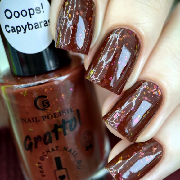 Лак для ногтей Grattol Color Nail Polish Ooops! Capybaras  9ml
