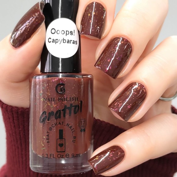 Лак для ногтей Grattol Color Nail Polish Ooops! Capybaras  9ml