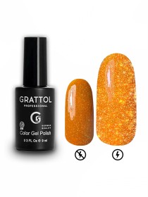 Гель-лак Светоотражающий Grattol Color Gel Polish Bright Neon 04, 9 мл